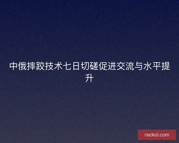 中俄摔跤技术七日切磋促进交流与水平提升